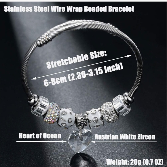 NWOT Heart Wrap Bracelet - Picture 2 of 9